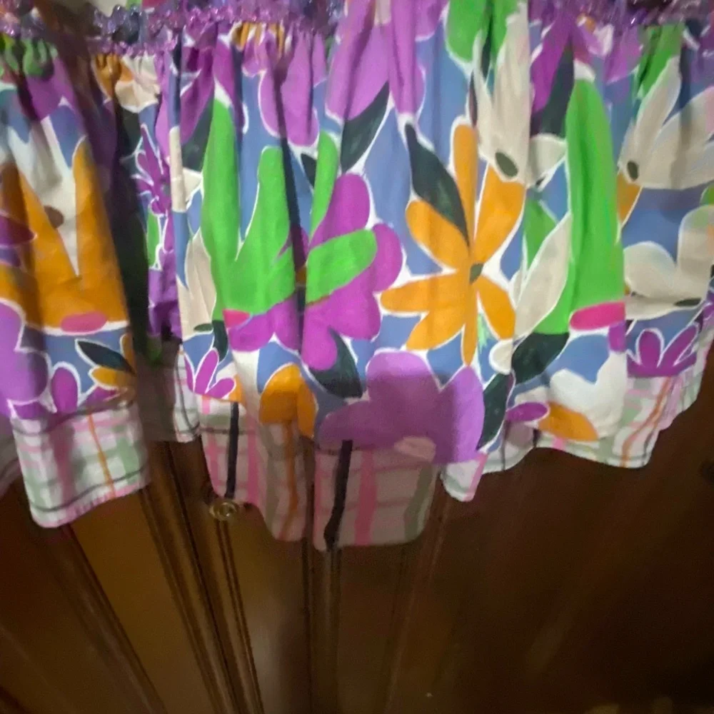 CeliaB Floral Tiered Mini Dress in Pink, Yellow & Green - Picture 5 of 13